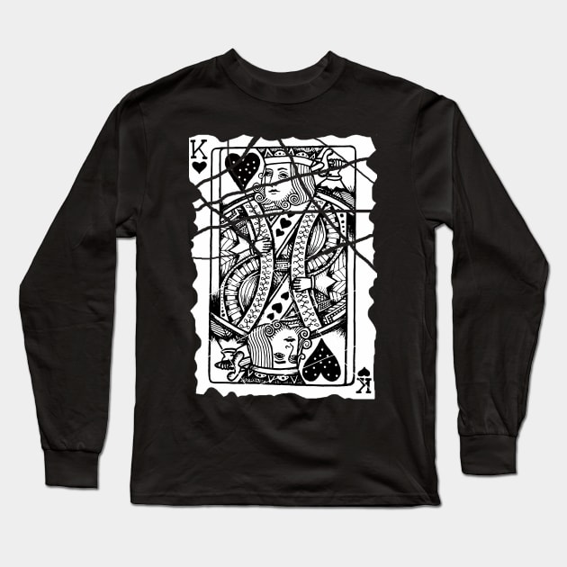 King of all hearts Long Sleeve T-Shirt by Lamink